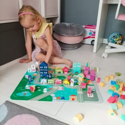 Houten blokken stad 100 delig - Afbeelding 2